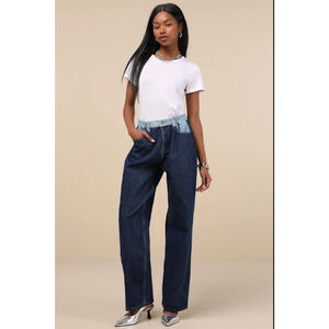 Steve Madden Emeric Color Black Wide Leg Denim Jeans - Size Small